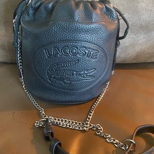 Lacoste black leather purse